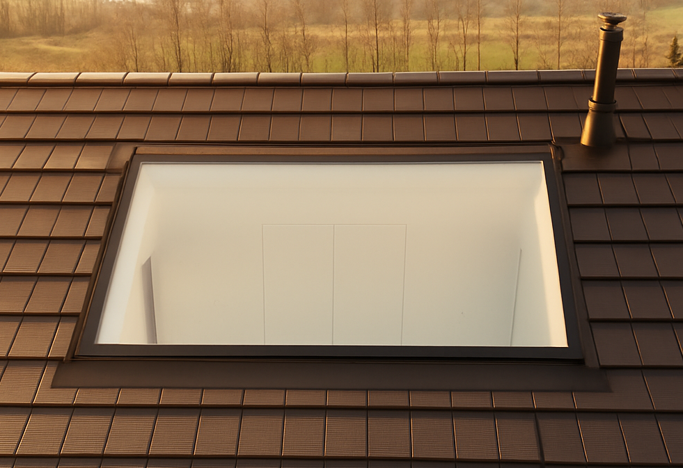 Dachfenster Schrägdach – rahmenlos – feststehend – 3-fach – 1000 × 1000 mm