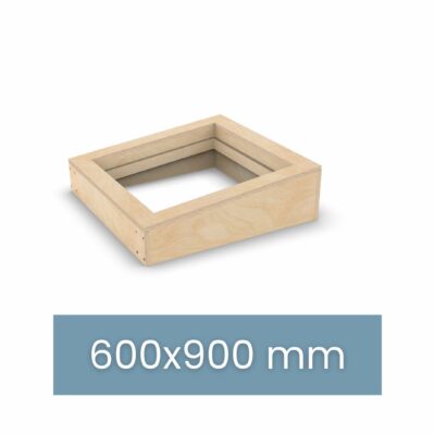 Aufsetzkranz gedämmt – Sperrholz – für Dachfenster Flachdach – 600 × 900 mm