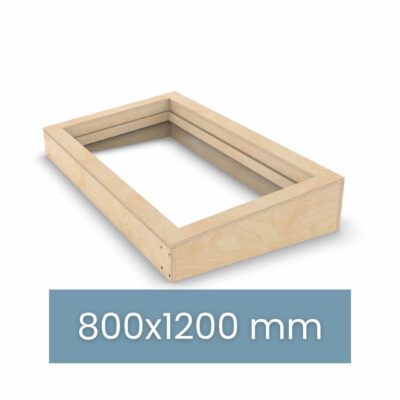 Aufsetzkranz gedämmt – Sperrholz – für Dachfenster Flachdach – 800 × 1200 mm