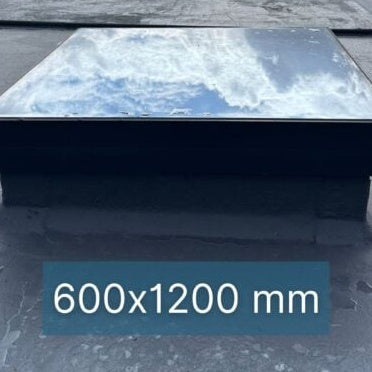 Dachfenster Flachdach gerahmt 60 × 120 cm, 2-fach verglast, feststehend – Ansicht, SkyGlas