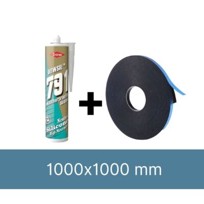 Montage-Set Dachfenster – Flachdach – 1000 × 1000 mm