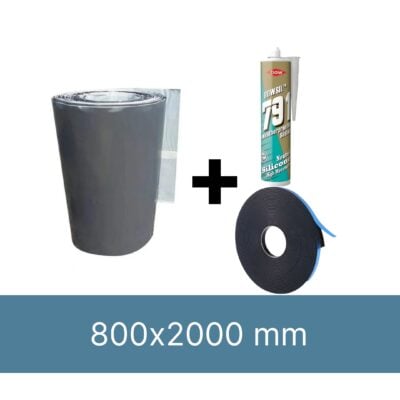 Montage-Set Dachfenster – Schrägdach (Schiefer) – 800 × 2000 mm