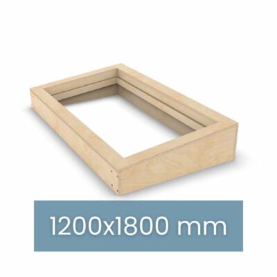 Aufsetzkranz gedämmt – Sperrholz – für Dachfenster Flachdach – 1200 × 1800 mm