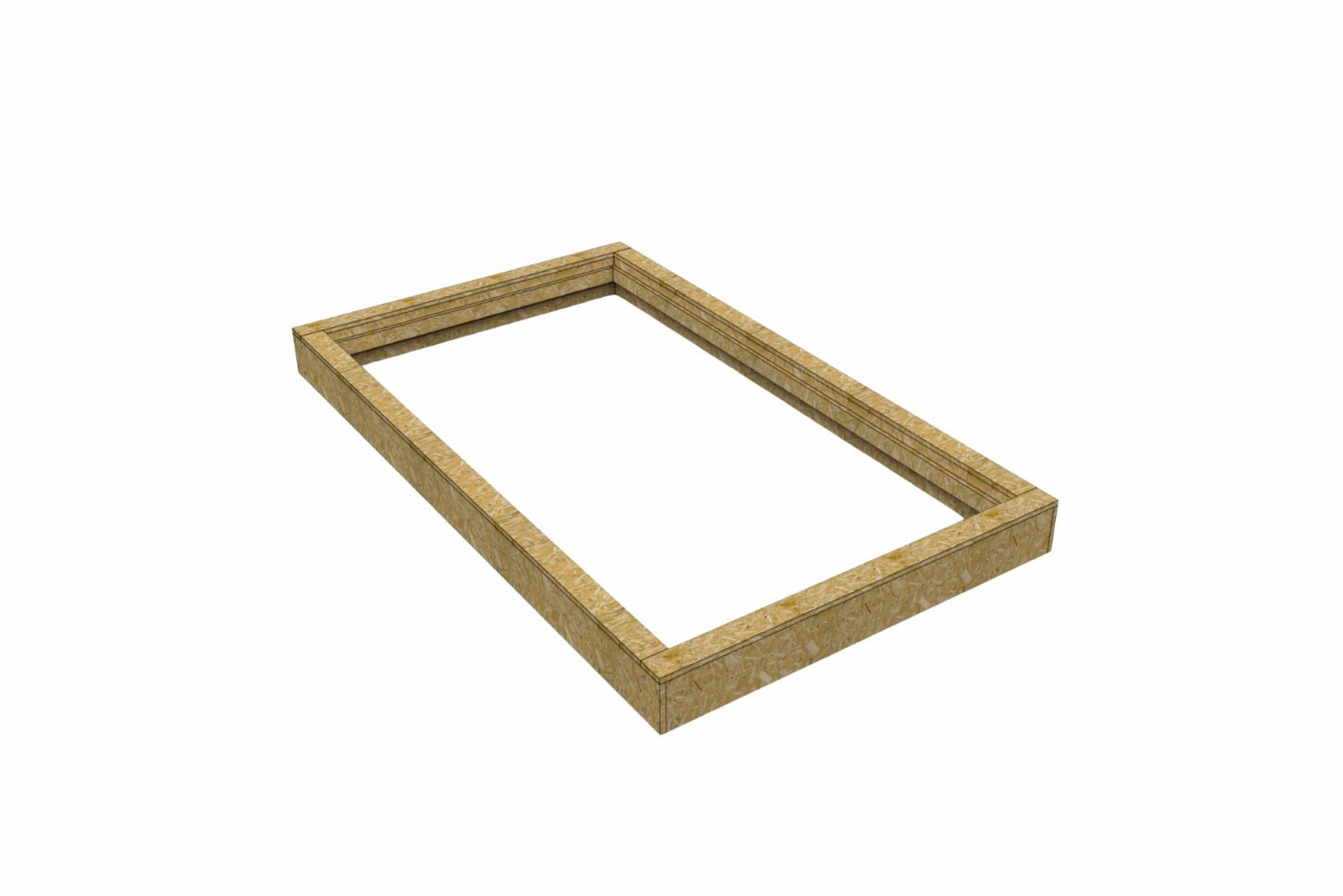 Aufsetzkranz 100 x 120 cm gedämmt OSB für Schrägdach – Anwendungsansicht