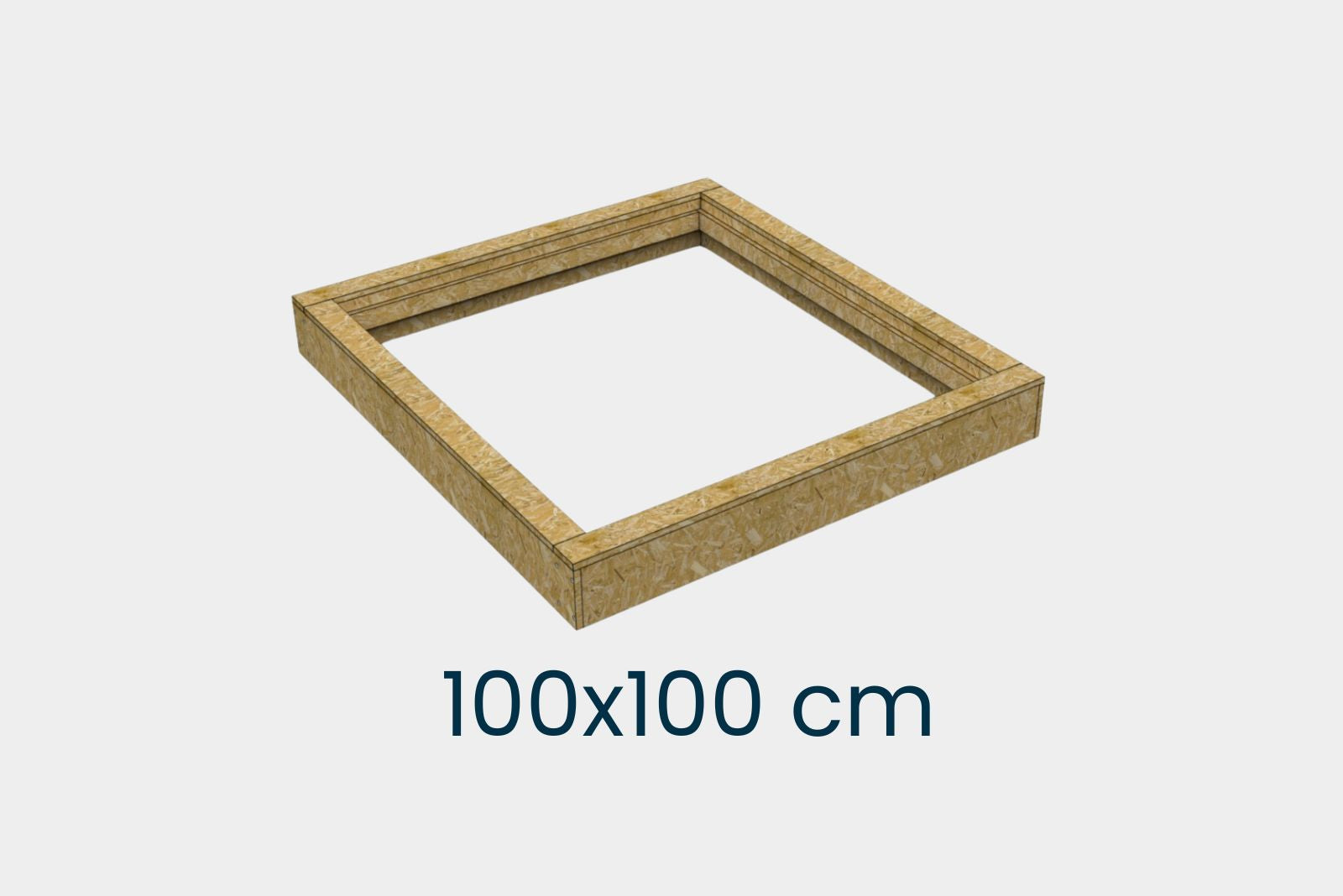 Aufsetzkranz 100 x 100 cm gedämmt OSB für Schrägdach – Produktbild