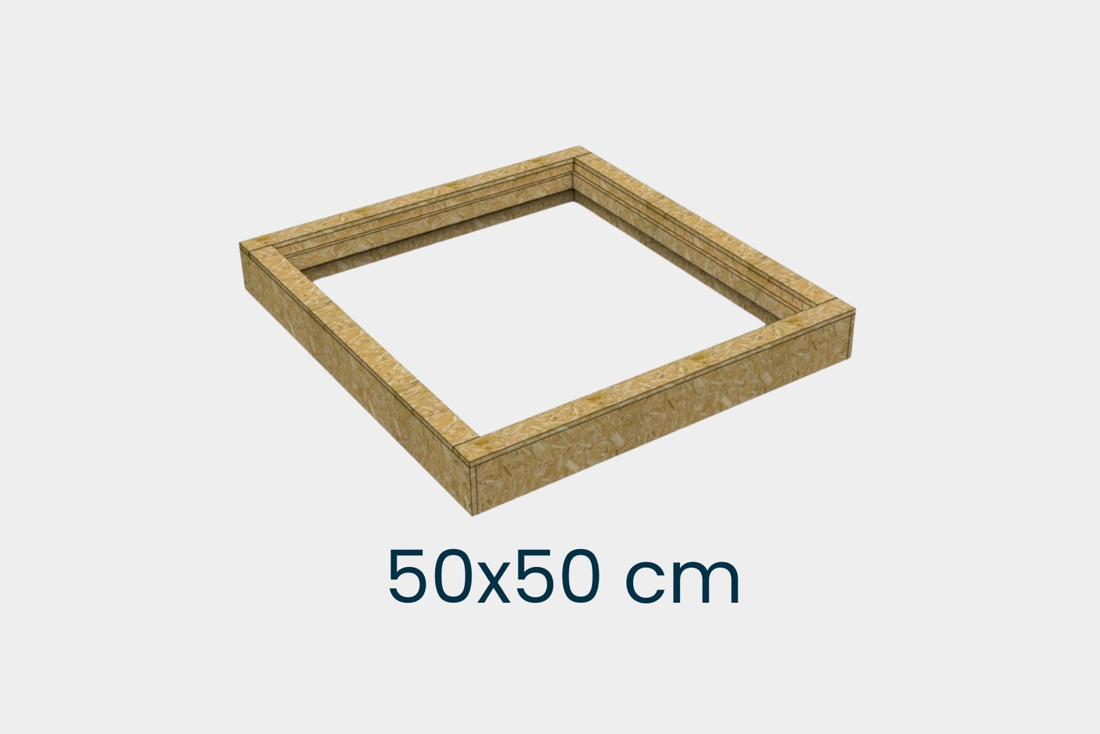 Aufsetzkranz 50 x 50 cm gedämmt OSB für Schrägdach – Produktbild