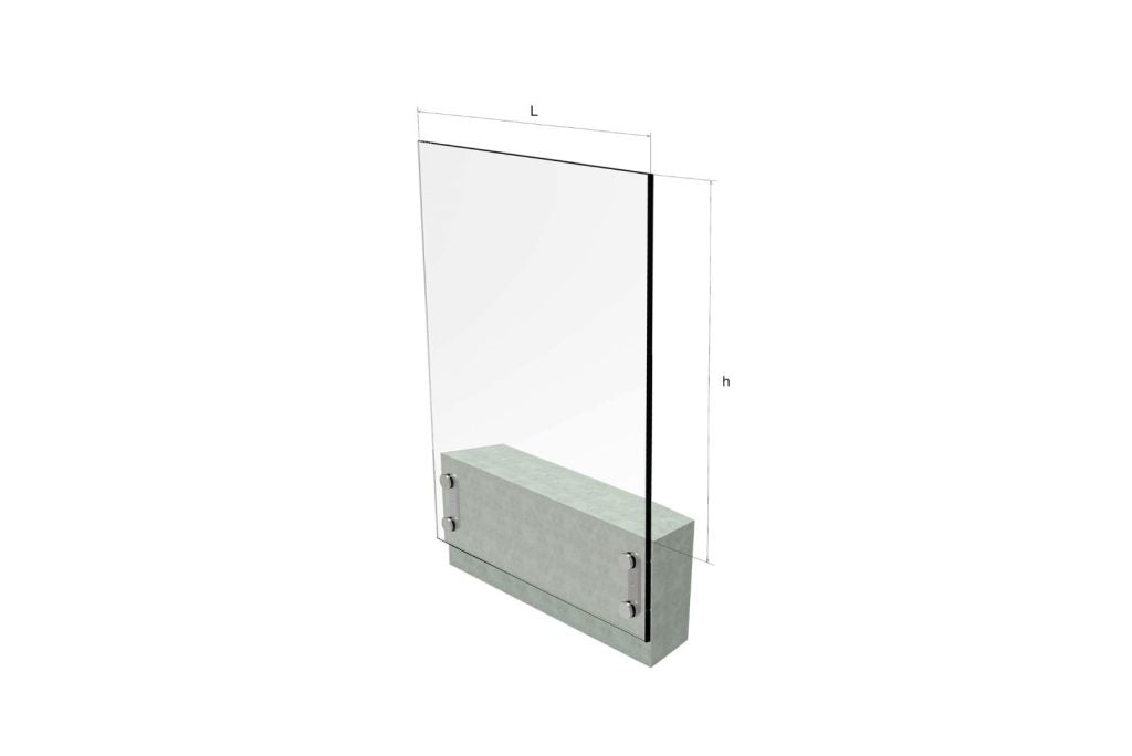 Französischer Balkon aus Glas – 133 × 100 mm