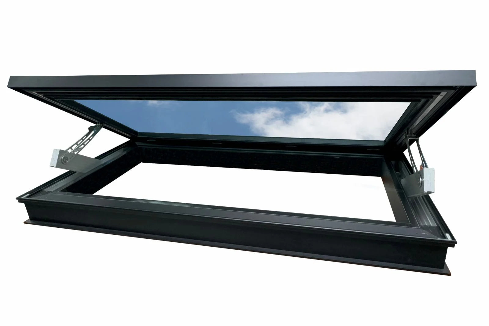 Dachfenster Flachdach – rahmenlos – elektrisch öffnend – 2-fach – 1235 × 2335 mm