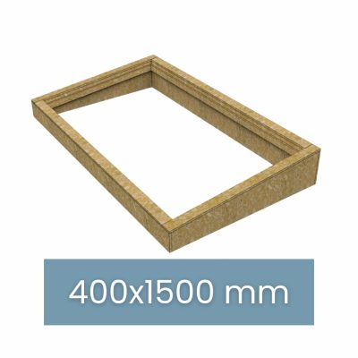 Aufsetzkranz gedämmt – OSB – für Dachfenster Flachdach – 400 × 1500 mm