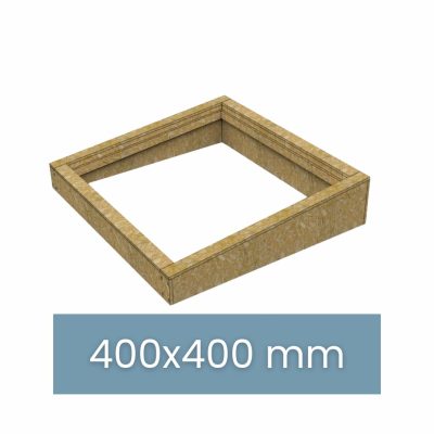 Aufsetzkranz gedämmt – OSB – für Dachfenster Flachdach – 400 × 400 mm