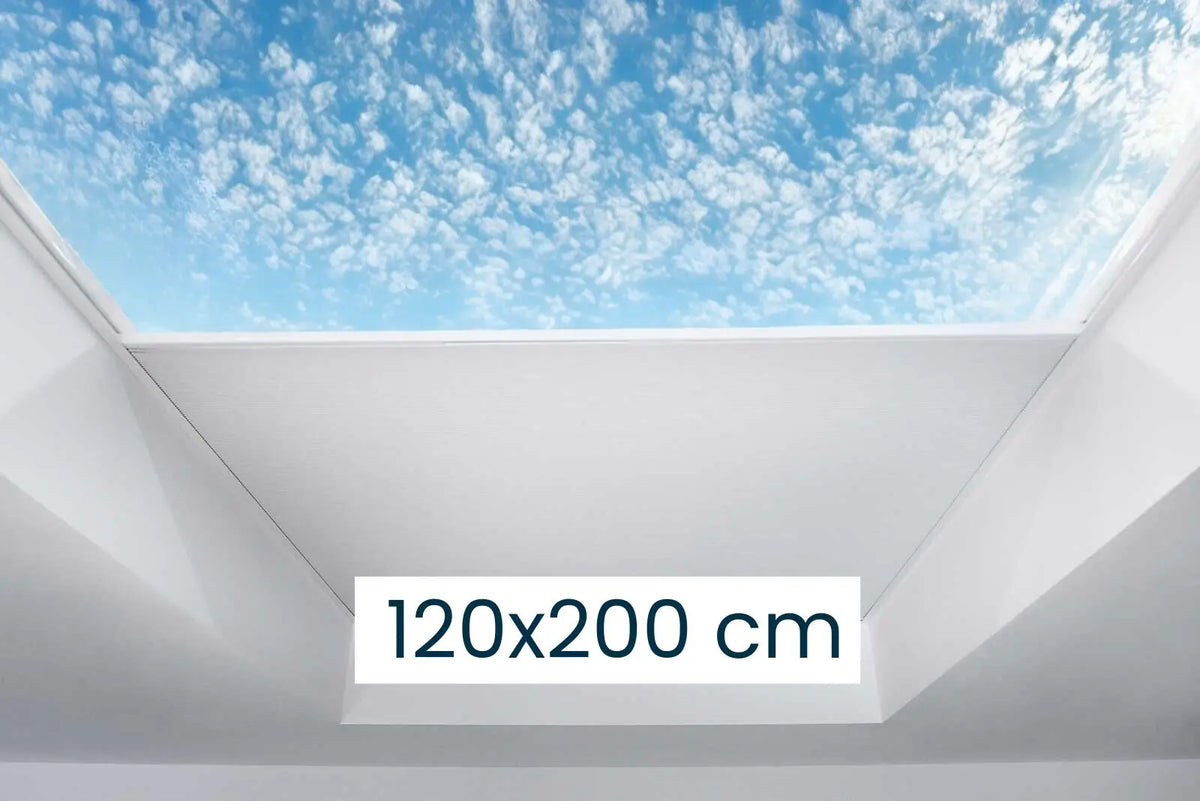 Innenbeschattung Rollo für Dachfenster Flachdach 120 × 200 cm – Größenangabe, SkyGlas