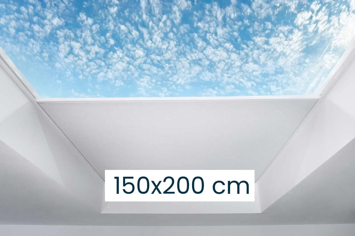 Innenbeschattung Rollo für Dachfenster Flachdach 150 × 200 cm – Größenangabe, SkyGlas