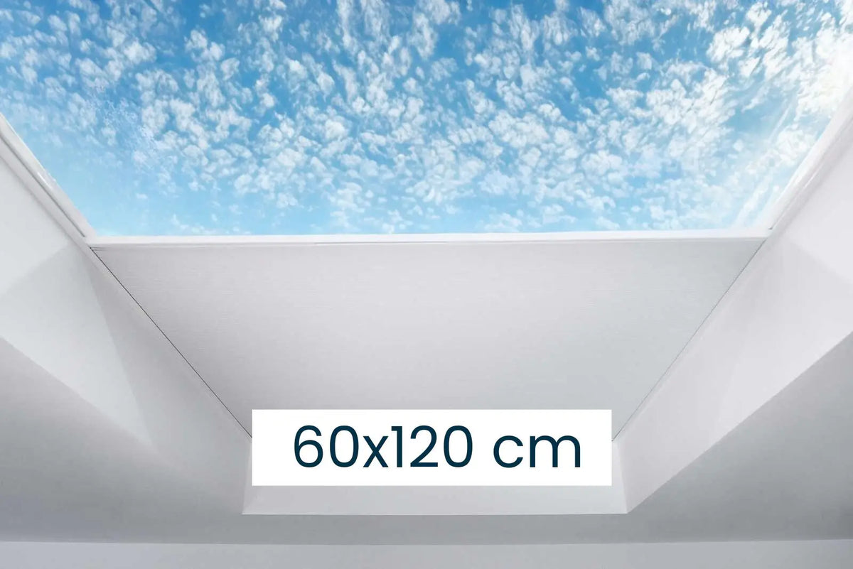 Innenbeschattung Rollo für Dachfenster Flachdach 60 × 120 cm – Größenangabe, SkyGlas