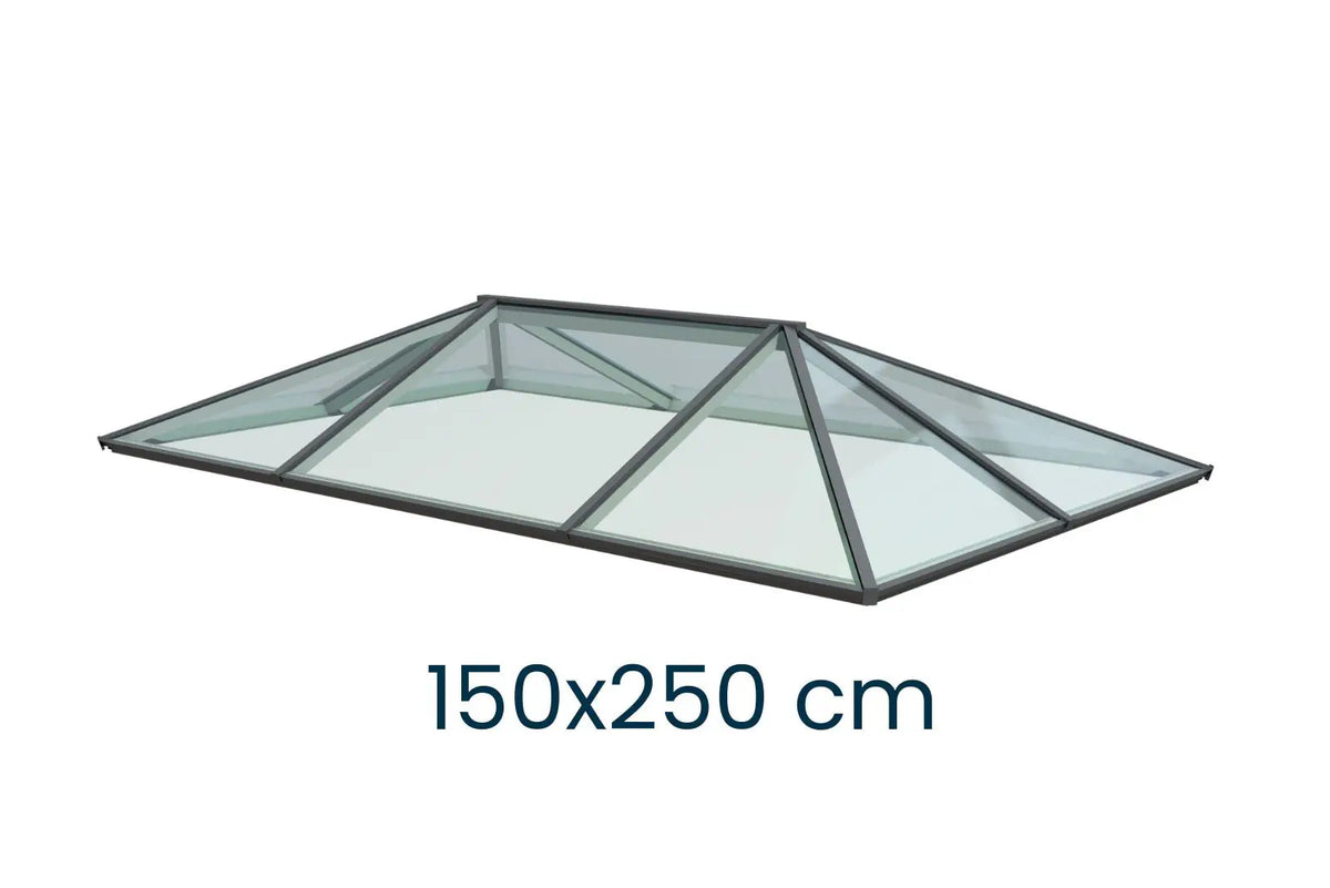 Dachlaterne Classic 150 × 250 cm – Größenangabe, SkyGlas