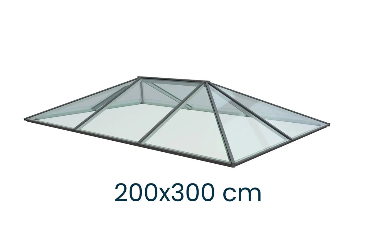 Dachlaterne Classic 200 × 300 cm – Größenangabe, SkyGlas