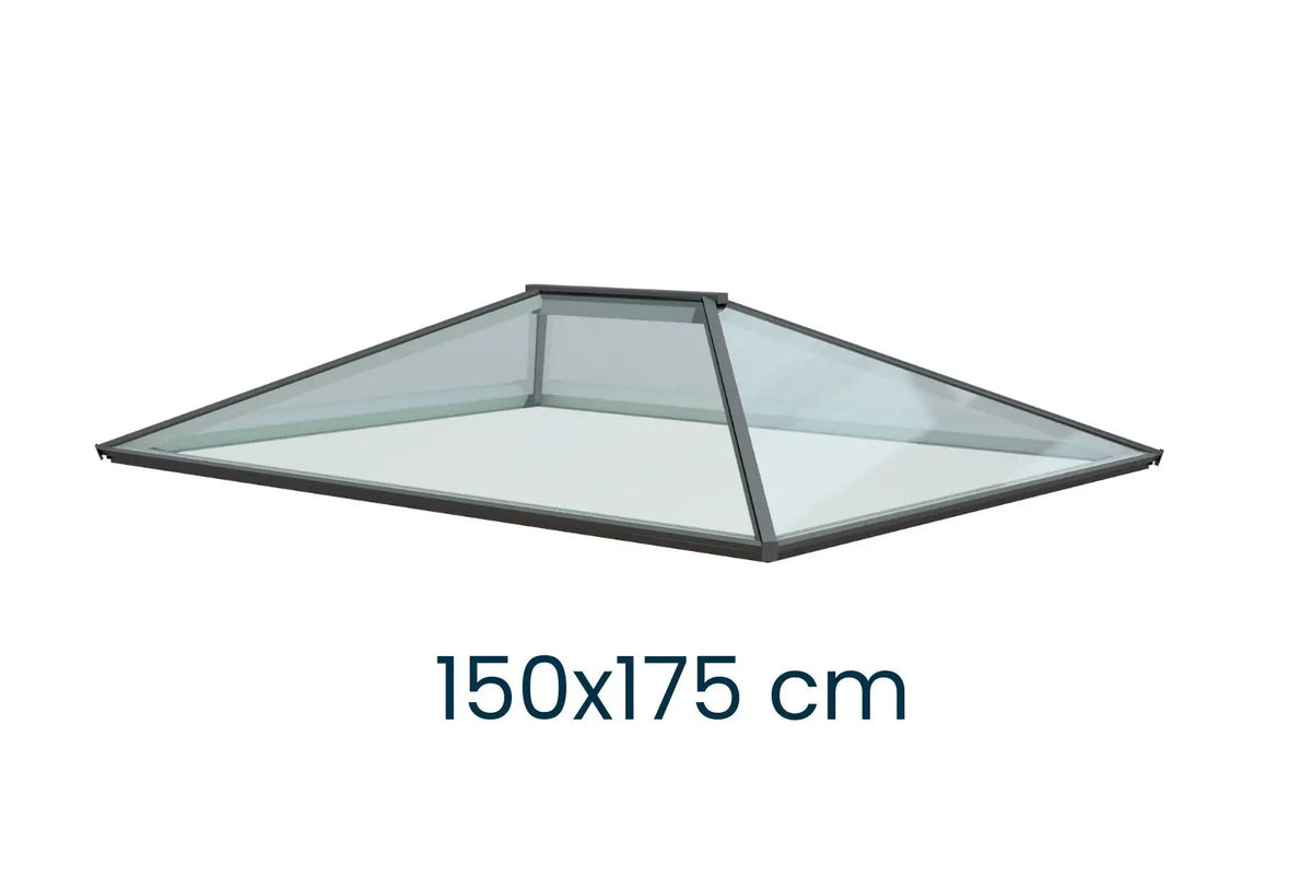 Dachlaterne Modern 150 × 175 cm – Größenangabe, SkyGlas