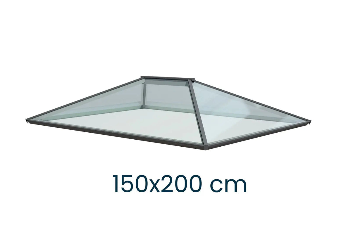 Dachlaterne Modern 150 × 200 cm – Größenangabe, SkyGlas