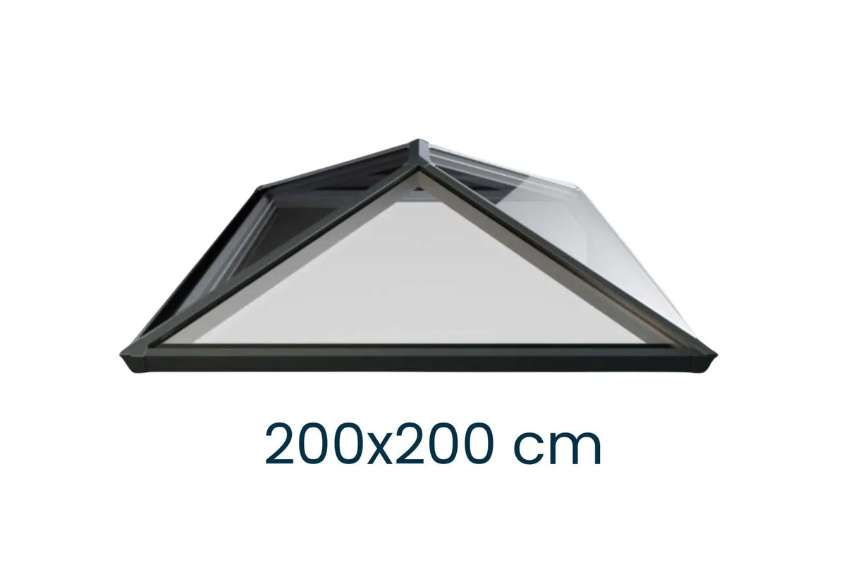 Dachlaterne Quadratisch 200 × 200 cm – Größenangabe, SkyGlas