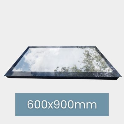Dachfenster Flachdach – rahmenlos – feststehend – 3-fach – 600 × 900 mm – Detailansicht